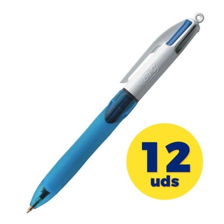 Bic Bolígrafo Retráctil Grip 4 Colores Punta Media 1 mm